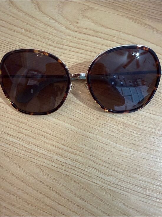 Kate spade Sunglasses Tortoise Shell Round Brown Oversized Boho Chic with Case main image 4